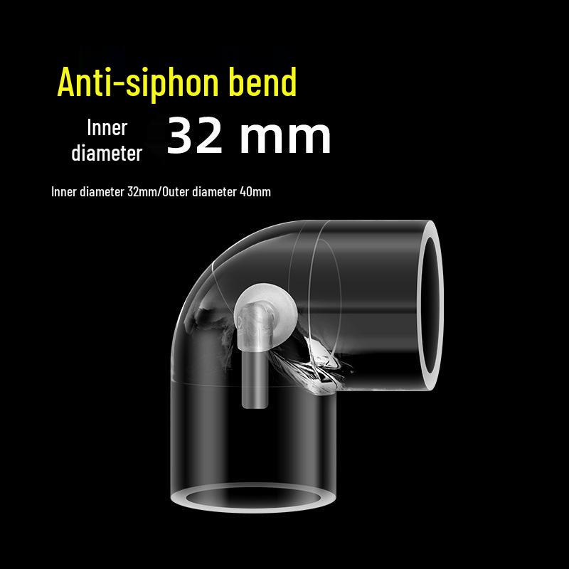 Прозрачные коленчатые фитинги с защитой от сифона для аквариумов - Водонепроницаемые, с защитой от обратного тока и всасывания