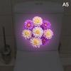 Glow-In-The-Dark Lotus Toilet Stickers Removable Self-Adhesive Bathroom Decor Decals Wall Sticker Home Decor Toilet Seat Sticker