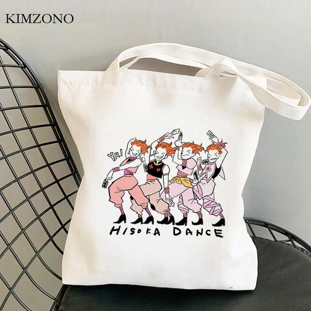 Сумка для покупок Hunter x Hunter, джутовая сумка, хлопковая сумка для покупок, многоразовая сумка для покупок, сумка для вторичной переработки, экосумка, многоразовая кабина