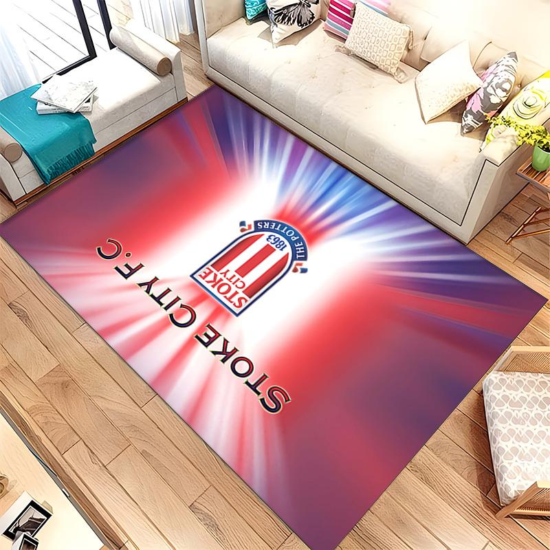 Stoke City Football Club (5) Rug Suitable For Living Rooms Bedrooms Computer Rooms Dining Areas And Placement Under Tables And Chairs Also An Ideal Ch