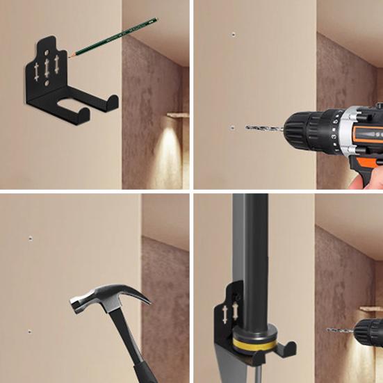 Настенный держатель для штанги, стойка для штанги, вертикальный держатель для штанги из металла с порошковым покрытием