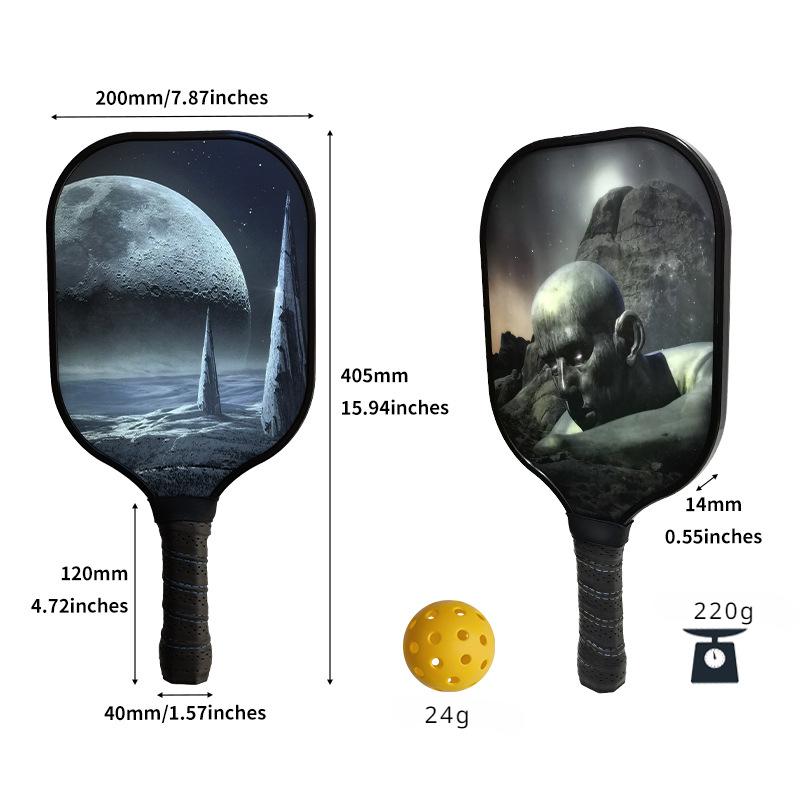 Ракетка для пиклбола Стекловолокно для пиклбола Спорт на открытом воздухе УФ-принт Дизайн рисунка Ракетка для пиклбола