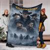 Yellowstone Theme Printed Blanket Perfect For Couch Bed Travel Outdoor Use Machine Washable Cozy Durable