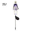 Automatic Solar Skeleton Lights Yard Stake Light, Halloween Glowing Skull Garden Decor Outdoor with Cloak, Waterproof Lawn Lamp for Haunted