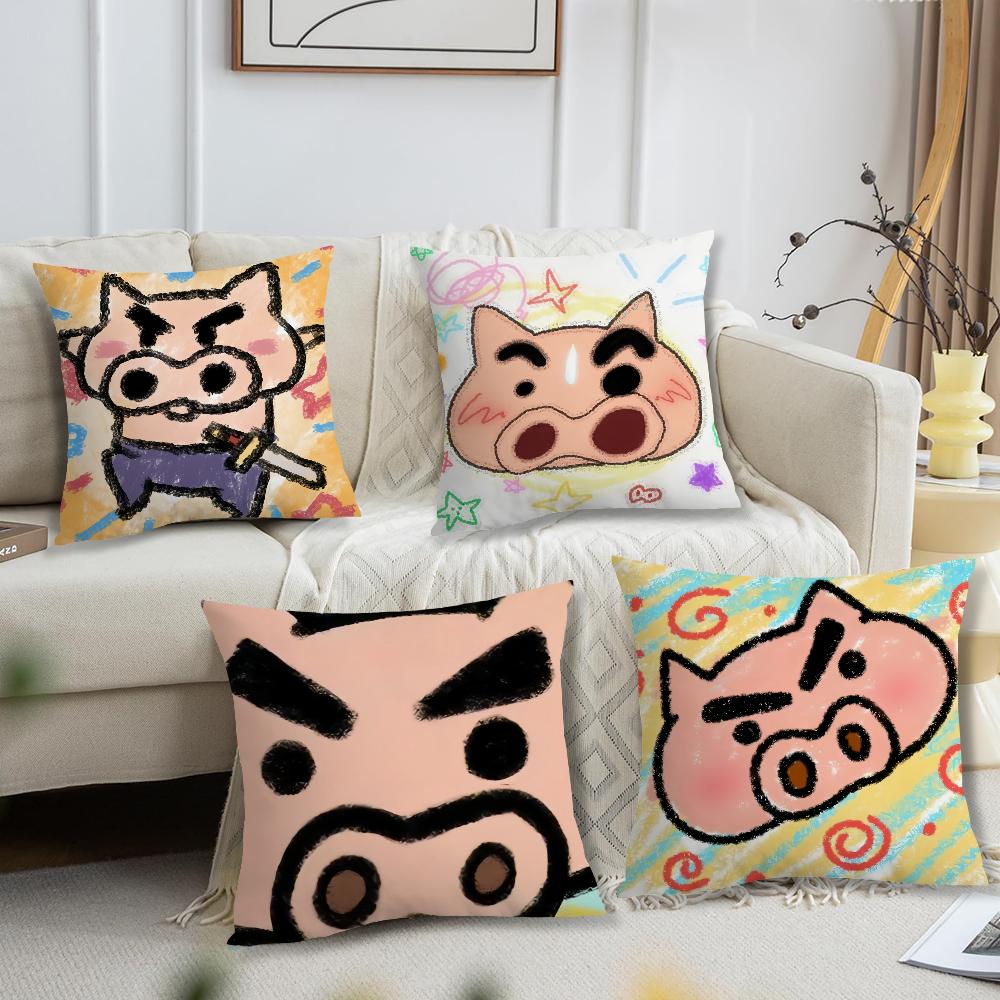 Cartoon B-Buriburizaemon Cute Pig cushion cover For Bedroom Car Coffee Shop Room Soft Living Room Sofa Decorative Pillow Case