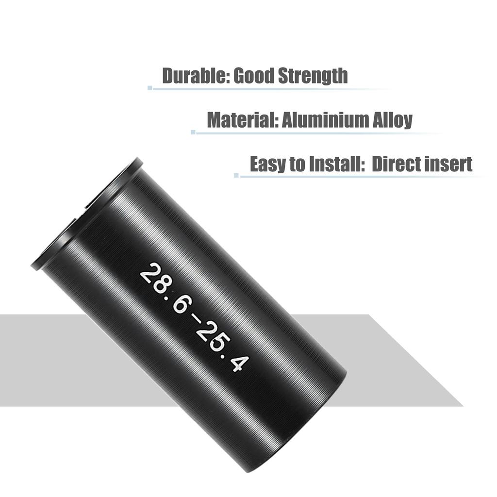 X AUTOHAUX Bike Seatpost Tube Adapter Seatpost Reducing Sleeve Adapter Aluminum Alloy Mm Black 25.4 - 28.6