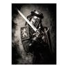 Black and Gold Samurai Medieval Warrior In Armor Figure Canvas Wall Art Paintings Printed Modern Classic Retro Luxury Artwork Posters Home Decorations