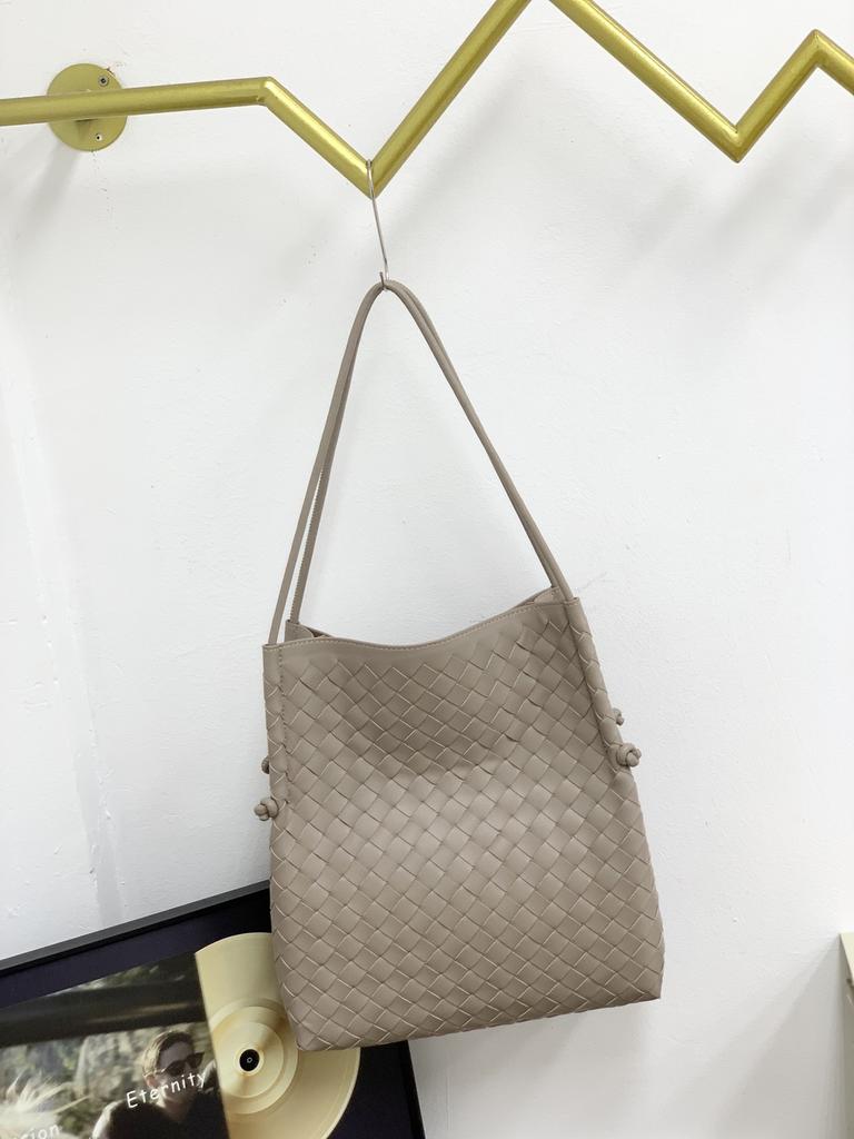 Новая женская сумка из коровьей кожи, плетеная корзина для овощей, большая вместимость, сумка через плечо на одно плечо, плетеная для женщин