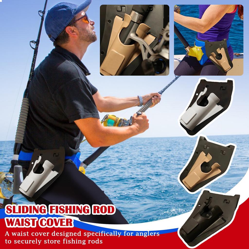 Slide-in Fishing Rod Hip Holster – Hands-Free Rod Holder For Wading, Surf, Fly & Bank Fishing – Quick Draw Waist Belt Gear, Nylon