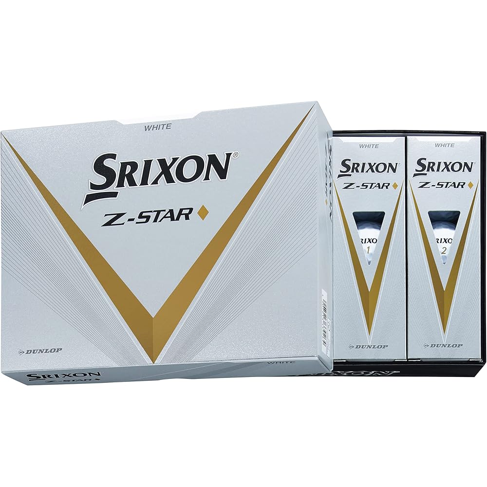 Мячи для гольфа Dunlop Srixon Z-STAR Diamond Модель 2023 года Упаковка 12 шт. Белые