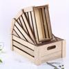 1pc S/M/L Wooden Desktop Cosmetics&sundries Storage basket,Rustic Style Storage Wooden Box for Home&dormitory Organization.