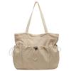 Women Drawstring Tote Bag Multi-Pocket Nylon Shoulder Bag Large Capacity Underarm Bag Armpit Hobo Bag Commuting Bag