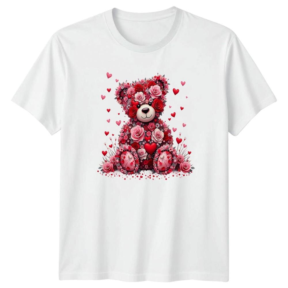 Floral Bear Valentines Day Holidays Unisexs TShirt Unisexs Tee Graphic Unisex Shirt