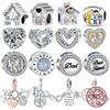925 Sterling Silver Family House Love Forever Family Beads Pandent Charm Fit Original Pandora Bracelet DIY Bead Ms Jewelry Gift