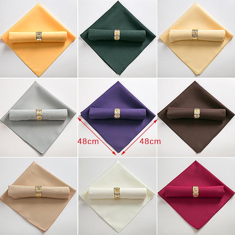48*48Cm Restaurant Wedding Party Banquet Dinner Polyester Cloth Napkins Restaura