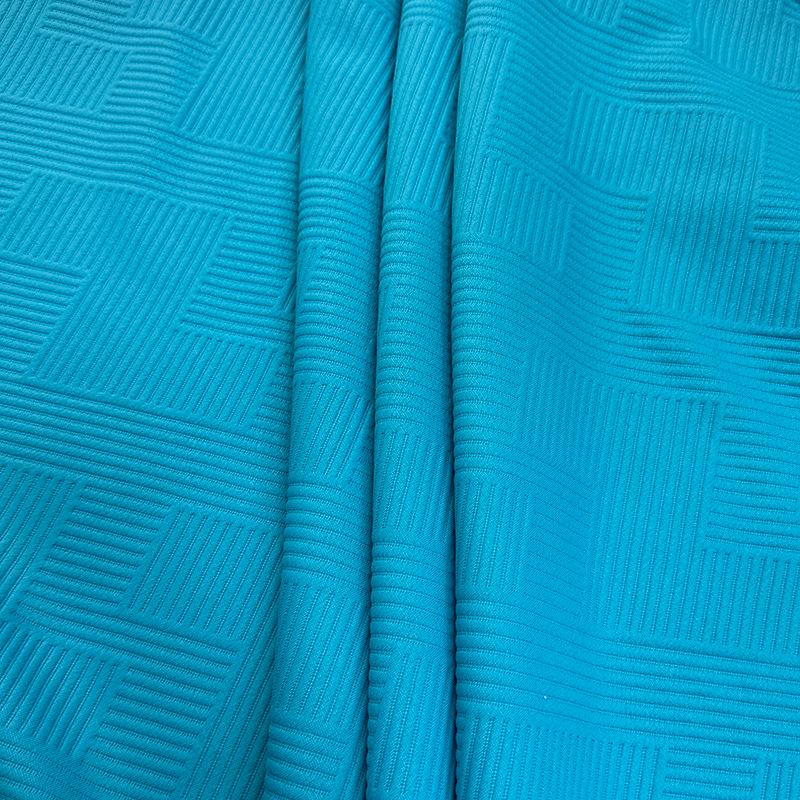 300g Spot Cotton Jacquard Air Layer Knit Fabric for Jackets, Dresses, Suits, and Trousers