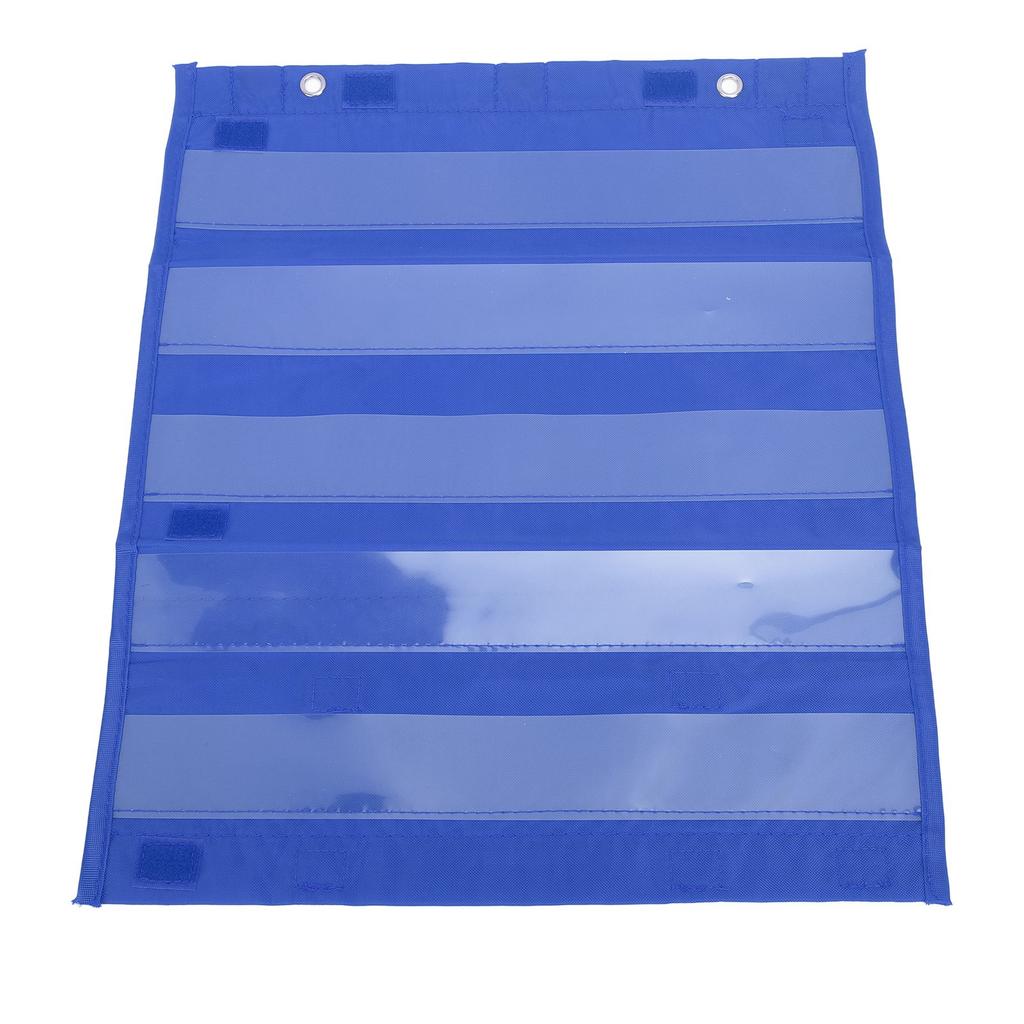 Магнитный настенный карманный органайзер 5 рядов прозрачный карманный органайзер для расписания для дома, школы, классных занятий синий