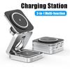 Portable 3 In 1 Foldable Wireless Charger Stand Dock for IPhone 14 13 Holder Magnetic Fast Charging Station for Watch S8