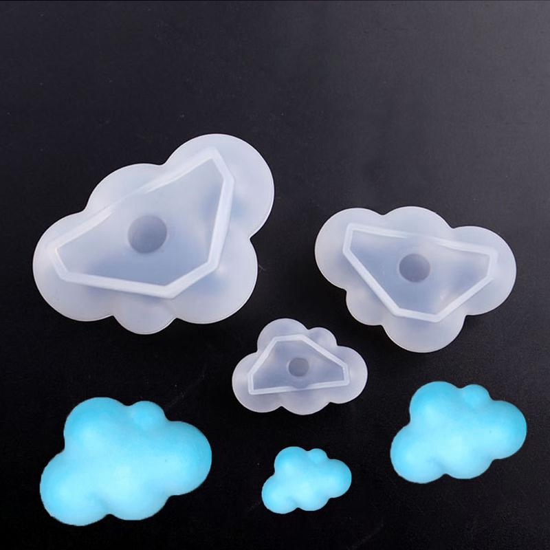DIY Silicone Cute 3D Cloud Mold UV Epoxy Resin Crafts Jewelry Making Tool Cake Cany Mousse Molds Handmade Soap Candle Craft Gift