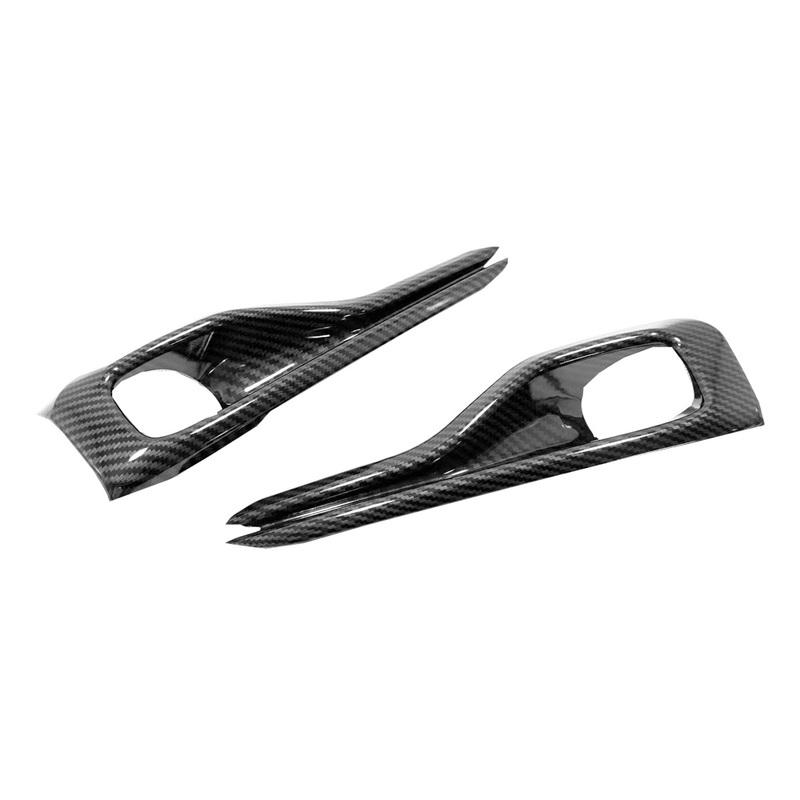 For Ford Focus Car Styling Eyebrow ABS Chrome/Carbon Fiber Cover Trim Head Front Fog Light Lamp Frame 2PCs