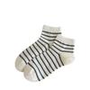 Korean Style Embroidered Bow White Cotton Women's Short Socks