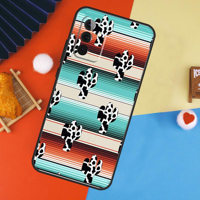 Чехол Boho с растительным листом и коровьим кактусом для Samsung Galaxy A54 A34 A14 A55 A35 A33 A53 A13 A23 A17 A06 A16 A56 A36 A52 A32 A15
