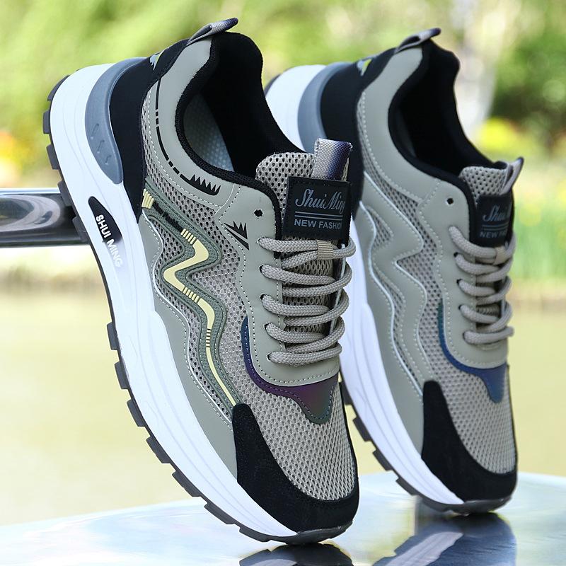 Men's shoes new sports shoes hollow mesh breathable summer casual running shoes soft-soled shoes