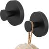 2Pcs Suction Cup Hooks Towel Hanger Rustproof Corrosion Resistant Strong Load-bearing No Drilling Needed Easy To Install Towels Coats Bathrobes Hook