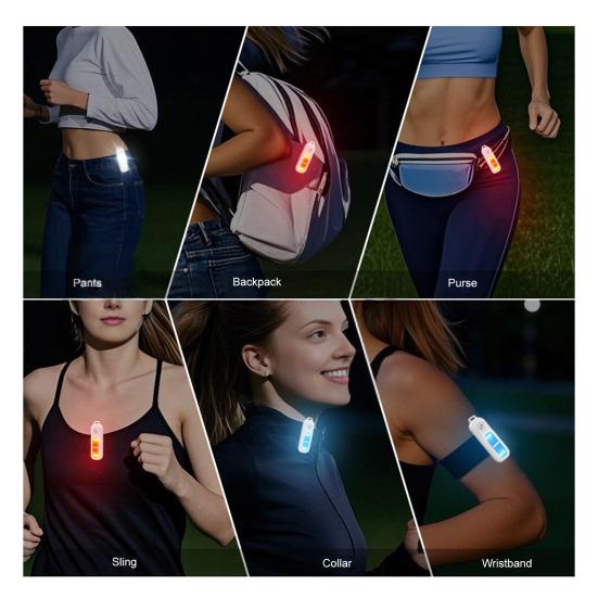 Outdoor Night Running Tri-Color Light Women Personal Safety Alarm Light USB Rechargeable 130dB Emergency Alarm Keychain LED Flashlight