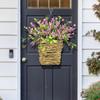 Door Hanger Basket Wreath Artificial Flower Durable Seasonal Hanging
