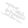 2Pcs Cutting Die Blessing Words Pattern Simple  Unique Design Cutting Mold for Home Party D