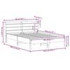 VidaXL Cadre de lit et tête de lit blanc 140x190 cm bois de pin massif, lit, meuble de chambre à coucher, lit en bois, lit 3306901