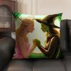 WWicked Part One Movie Cushion Cover Natural Linen Organic Fabric DoubleSided Printing Sofa Home Decor Gift Pillow Case