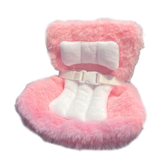 Car Safety Seat for Dolls Decorative Sofa Seat with Furry Cushion And Headrest for Car Air Vents Decor To Display Doll Toy