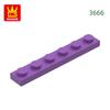 Нетоксичный 102 шт./лот 3666 1x6 Базовый строительный блок Moc Свободные детали Совместимый с Кирпичами DIY Детская игрушка Сборка Подарок Коробка для хранения