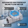 Водосчетчик Водонепроницаемый 1,5-дюймовый NPT Цифровой inline расходомер 35-280 л/мин ЖК-дисплей для воды, топлива, химикатов