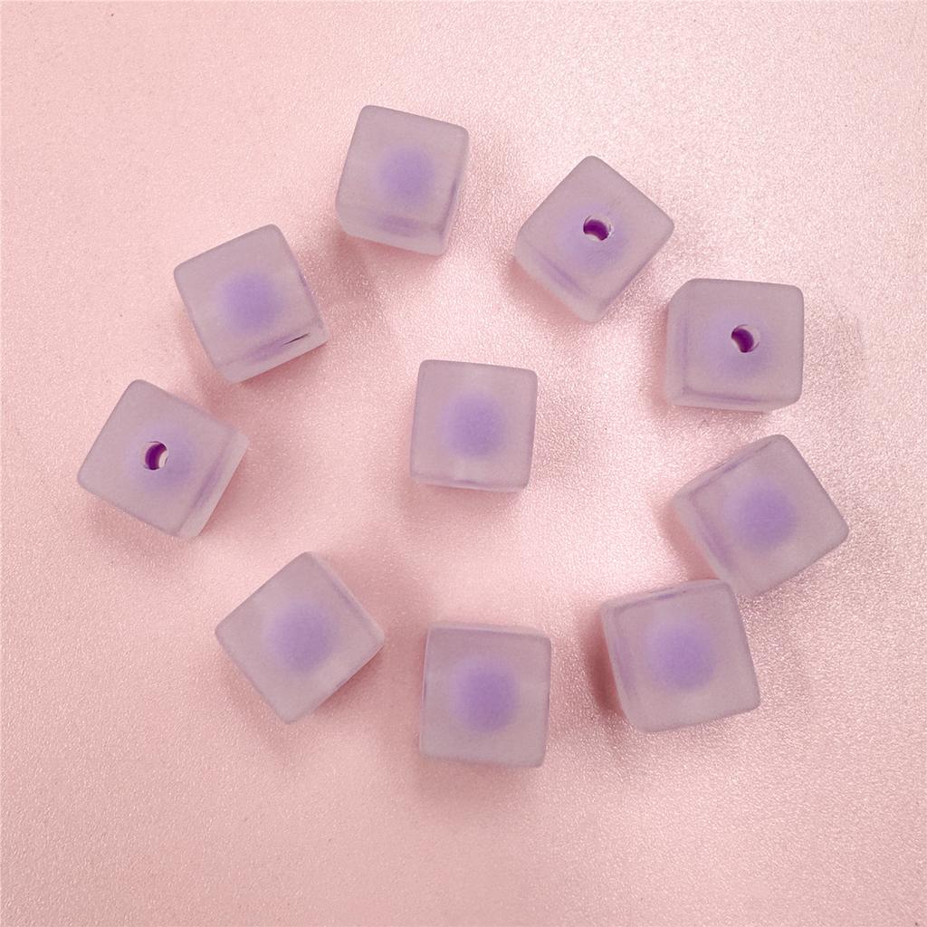DIY акриловые квадратные свободные бусины, материалы ручной работы, 10 мм, ювелирные аксессуары, матовый браслет-цепочка для мобильного телефона, 10 шт., модные бусины