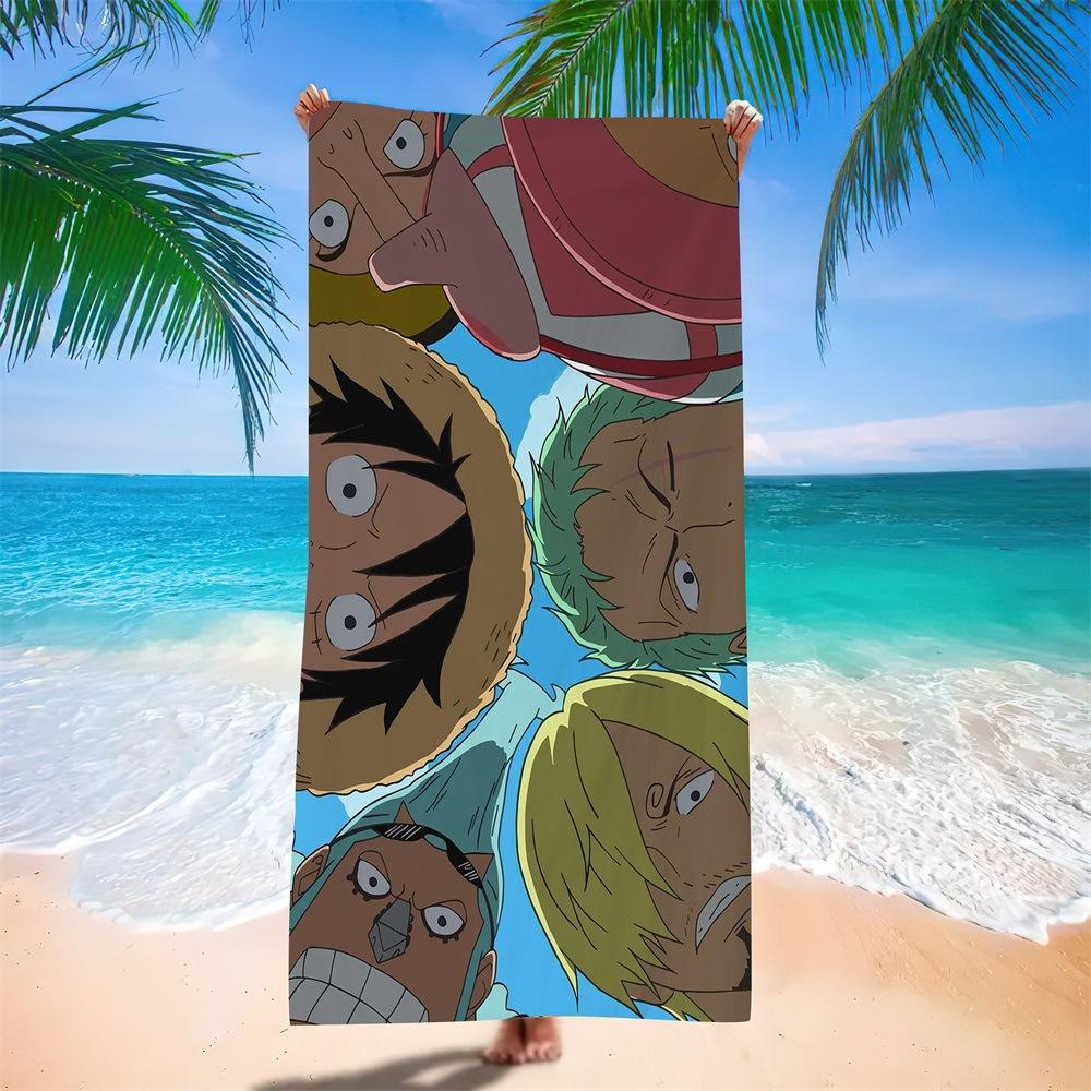 New Anime Character Printed Microfiber Beach Towel Quick Dry Water Absorbent Bath Towel