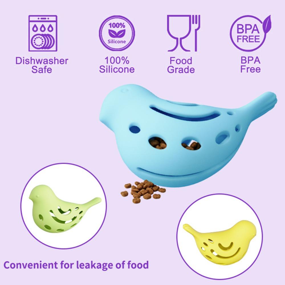 Fish Shape Treat Dispenser Silicone Cat Chew Toy Pet Puzzle Cat Feeder Toy Cat Interactive Play