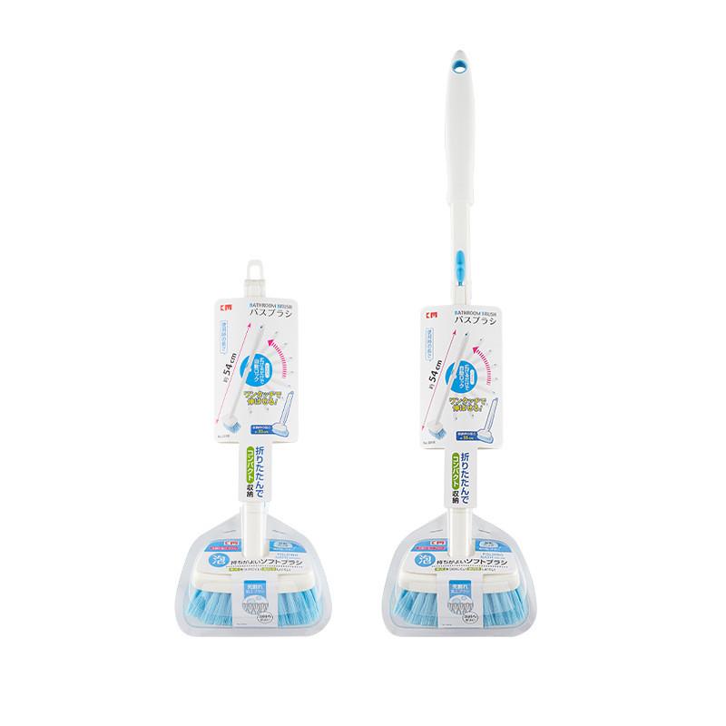 Hard Bristle Bathroom Floor Brush With Foldable Long Handle For Cleaning Tile