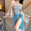 Сексуальное нижнее белье Xiaojia яшмовое нижнее белье античный бюстье дворец Ханфу чистое желание кармашек на животе соблазн ночная сорочка комплект