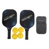 LEIJIAER Pickleball Equipments Carbon с сумкой для хранения Pickleball 2 ракетки и 4 мяча набор для