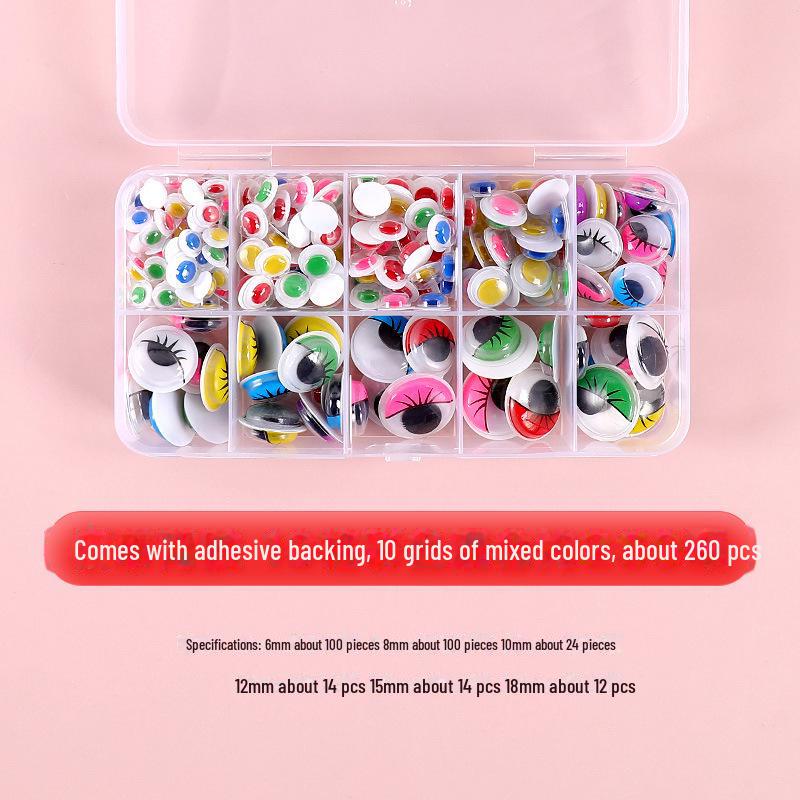 Красочные самоклеящиеся подвижные глаза с ресницами для поделок своими руками