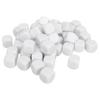 50PCS Blank Six Sided Dice Round Corner Plastic 0.6in Dice Cubes for Board Games DIY Sticker Math