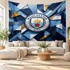 Manchester City Wall Tapestry, Soft Fabric Wall Hanging, Decorative Backdrop For Bedroom Home Wall Art