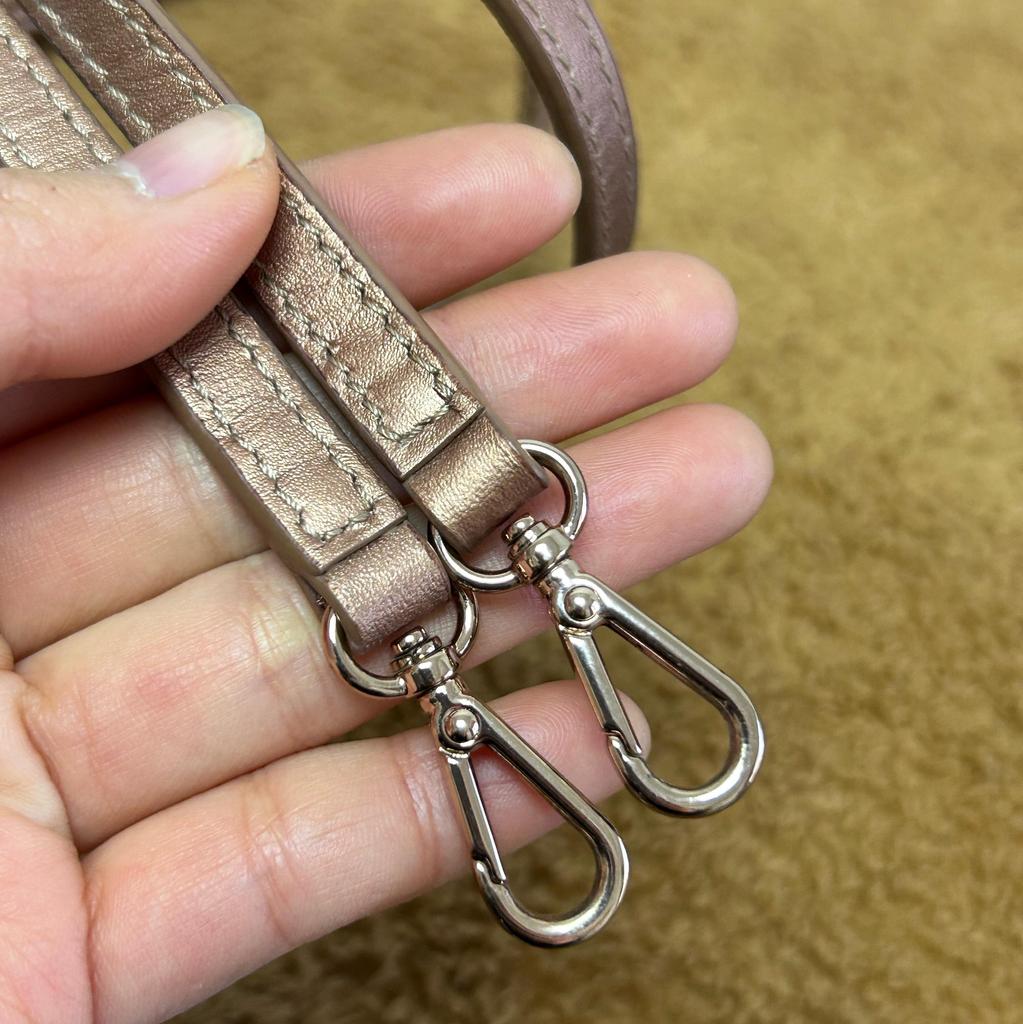 [Pre-Owned] Medium Rose Gold Coated Canvas Floral Print Shoulder Bag Clutch Crossbody Bag Rose Gold Hardware Detachable Shoulder - Very Good #19MMSJF