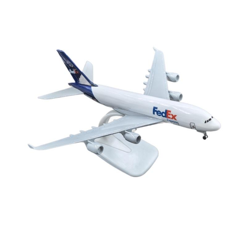 Масштаб 1/300 Новый Игрушечный Модель Самолета 20 см Fedex A380 Грузовой Литой Металлический Набор Модели Самолета для Коллекций, Витрин или Подарка