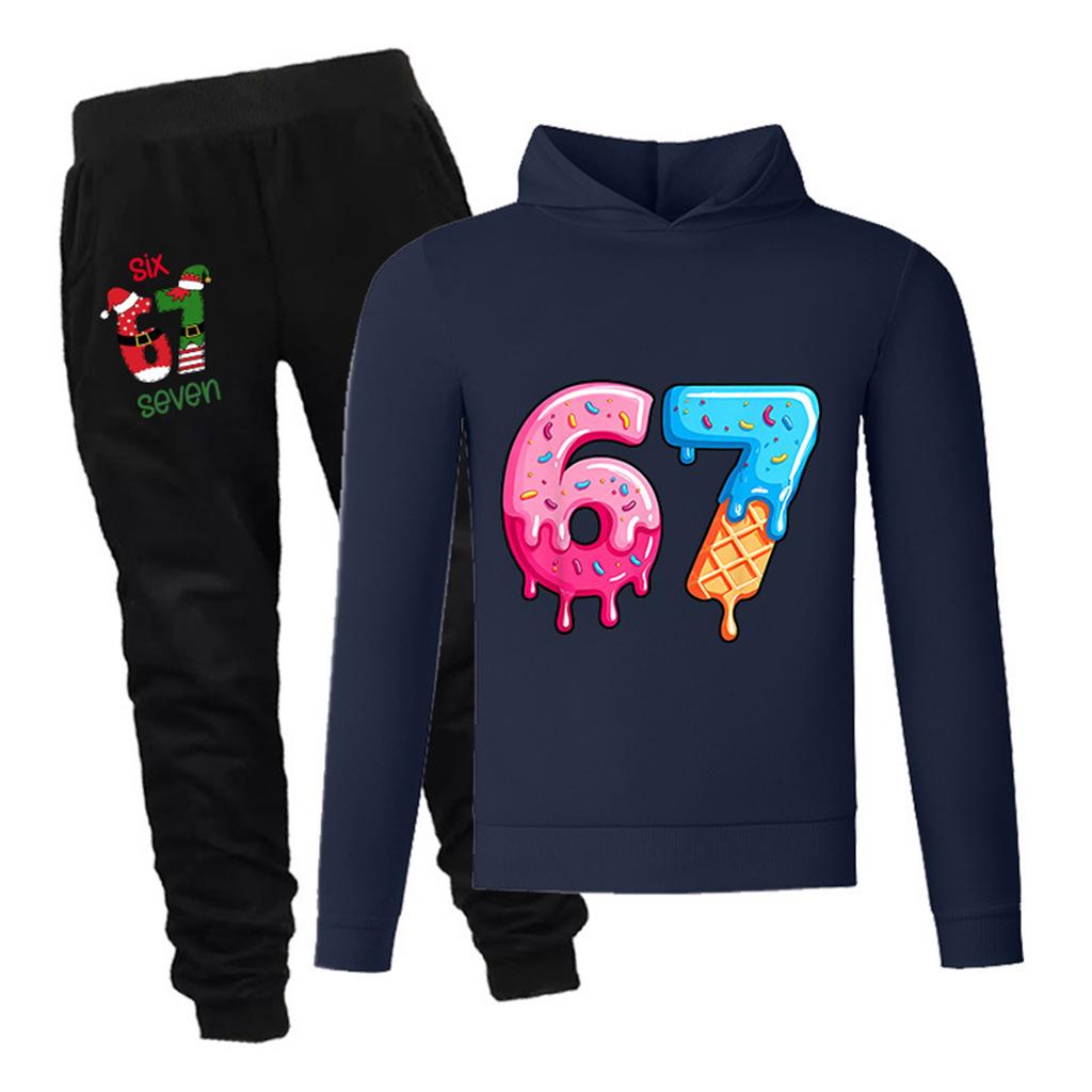 Детский пуловер с длинным рукавом свободного кроя с принтом в виде букв, комплект