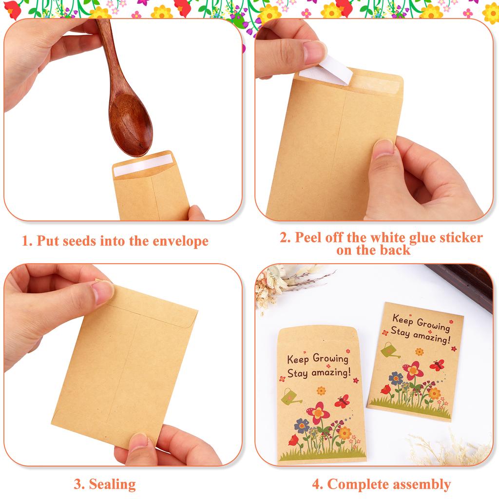 100 Pcs Teacher To Student Wildflower Seed Packets Not Included Seeds Keep Growing Stay Amazing Personalised Mini Paper Packets