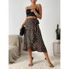 Women's European and American INS Casual Polka Dot Slit Skirt - Versatile and Trendy